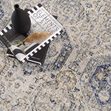 Hauteloom Burnettsville BRNTT Navy Machine Made Polypropylene Rug