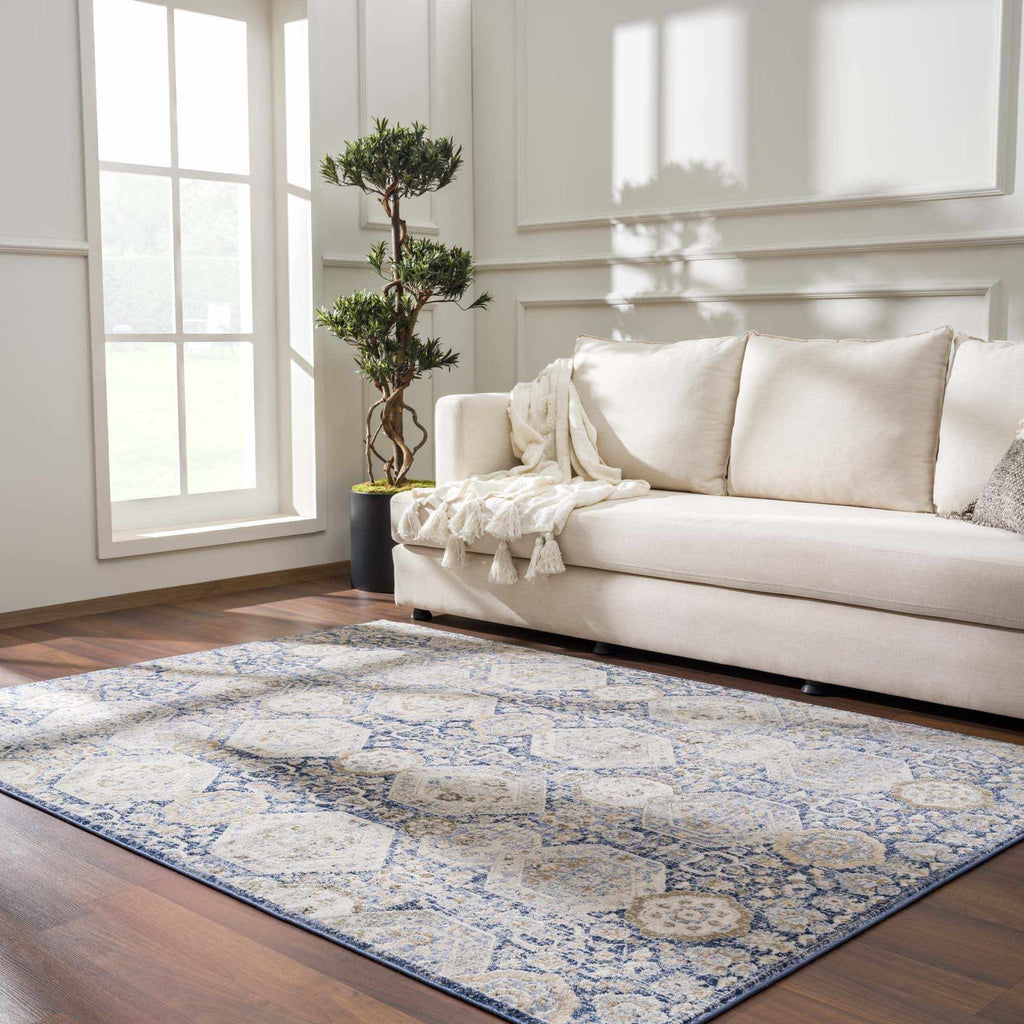 Hauteloom Bluffs BLFF Navy Machine Made Polypropylene Rug
