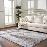 Hauteloom Bluffs BLFF Navy Machine Made Polypropylene Rug