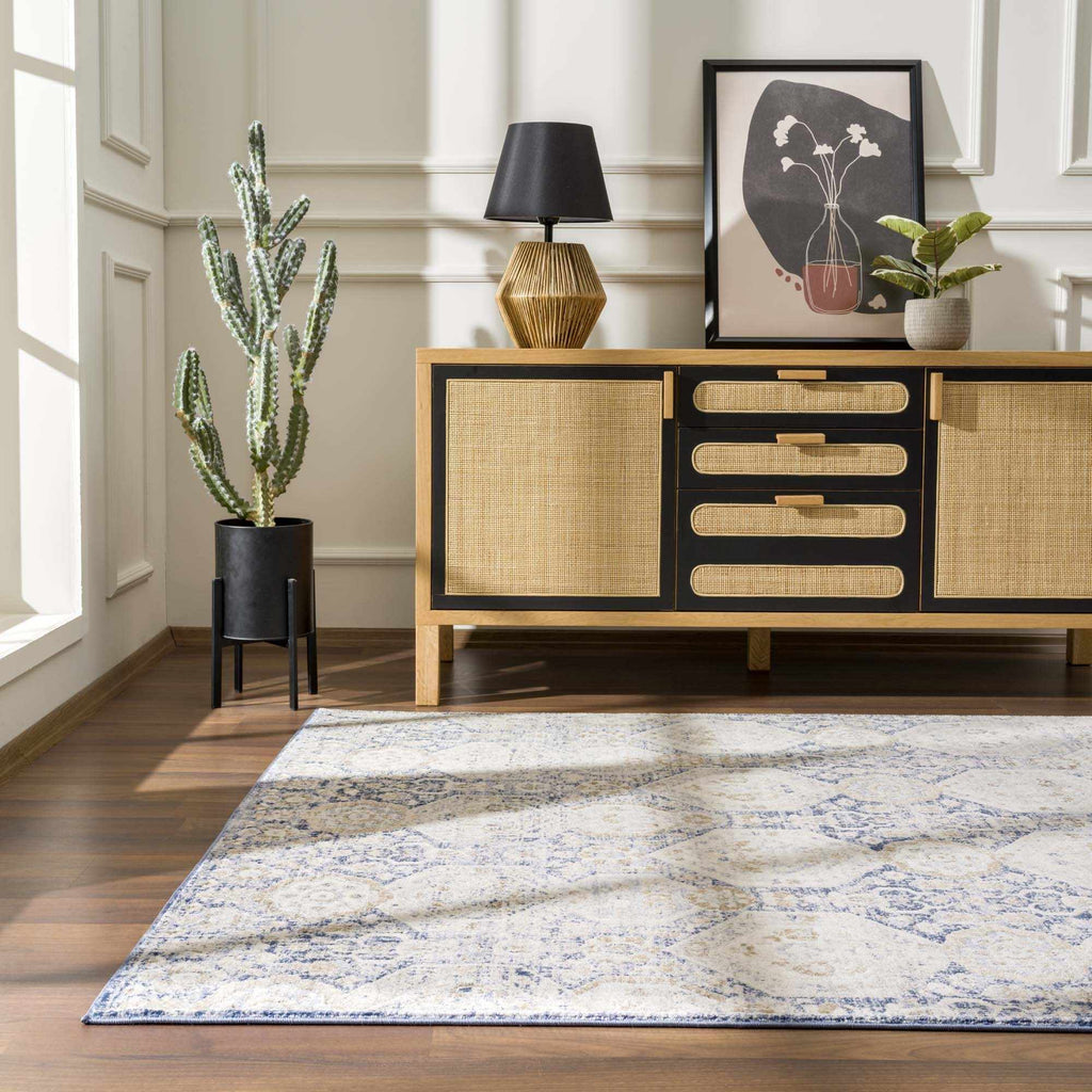 Hauteloom Bluffs BLFF Navy Machine Made Polypropylene Rug