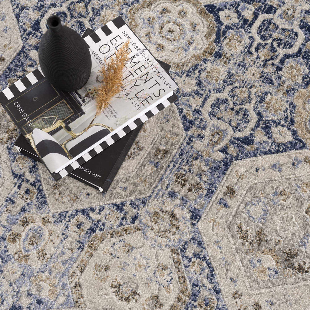 Hauteloom Bluffs BLFF Navy Machine Made Polypropylene Rug