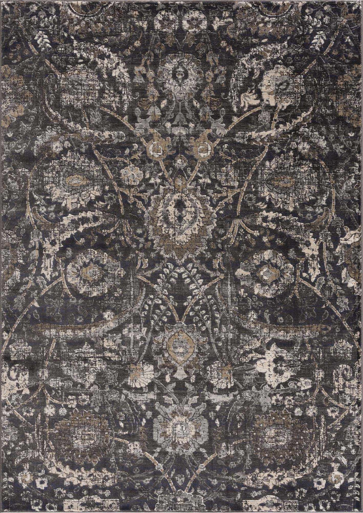 Hauteloom Owatonna OWAT Black Machine Made Polypropylene Rug