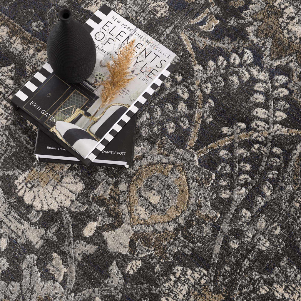 Hauteloom Owatonna OWAT Black Machine Made Polypropylene Rug