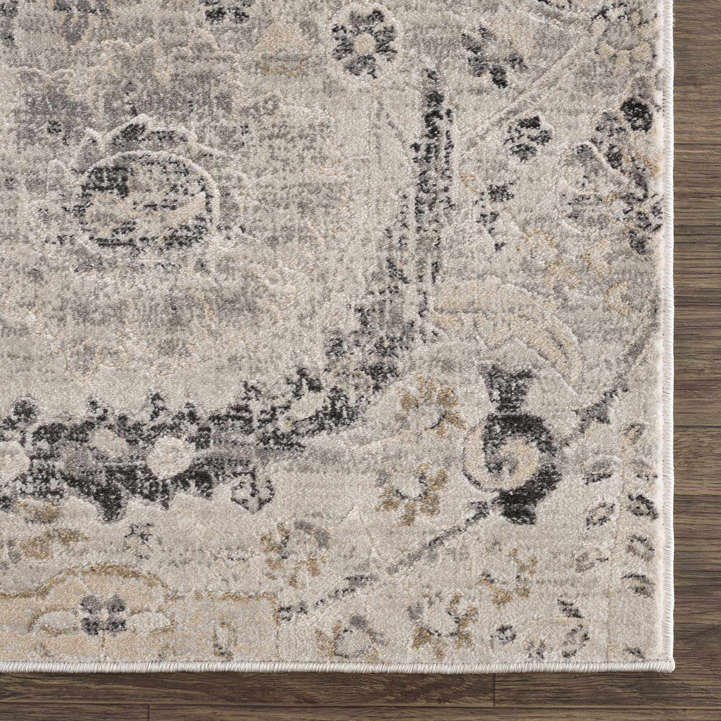 Hauteloom Georgiana GEOR Charcoal Machine Made Polypropylene Rug