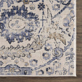 Hauteloom Erbacon ERB Navy Machine Made Polypropylene Rug
