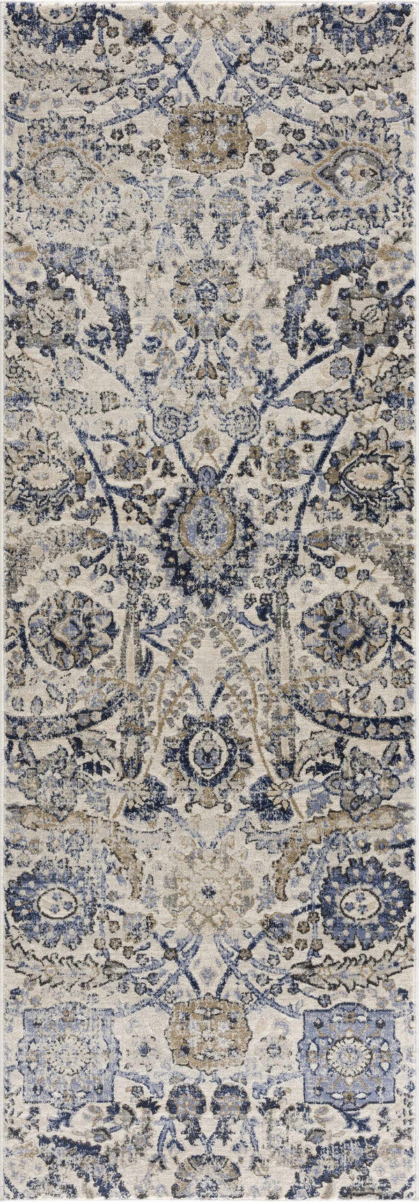 Hauteloom Erbacon ERB Navy Machine Made Polypropylene Rug