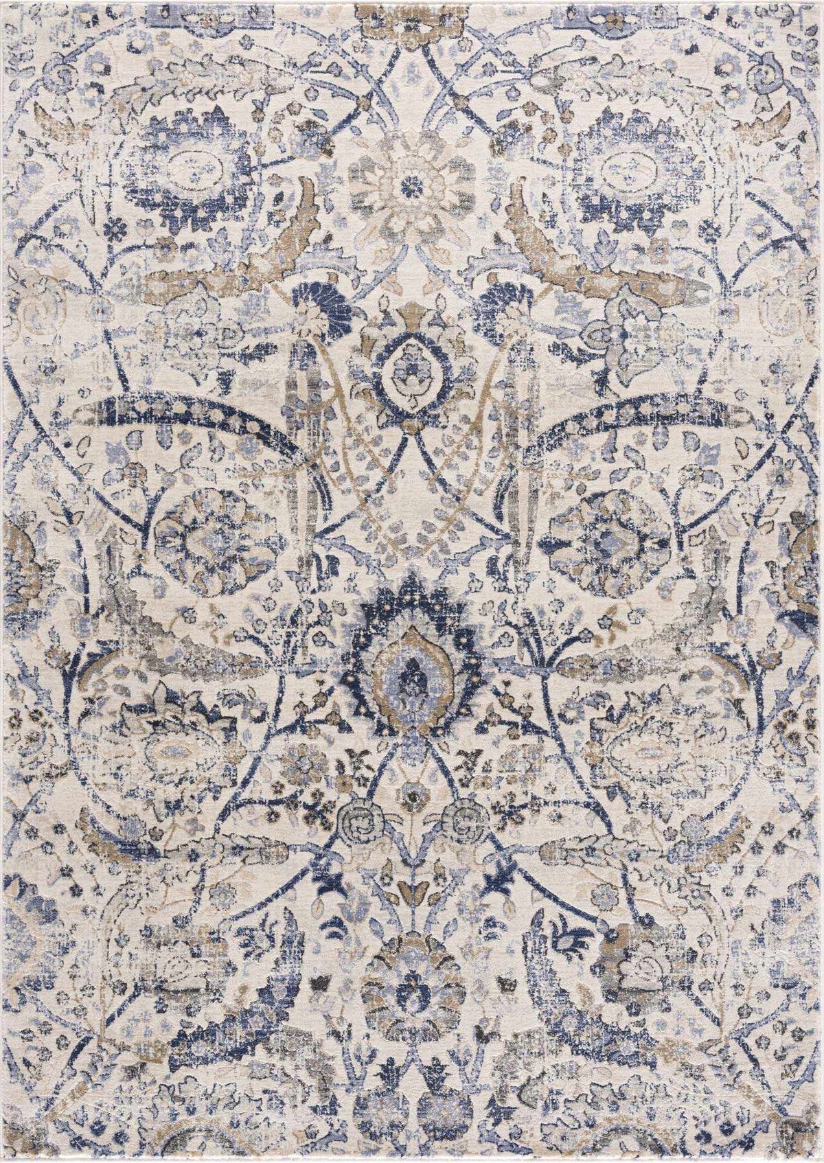 Hauteloom Erbacon ERB Navy Machine Made Polypropylene Rug