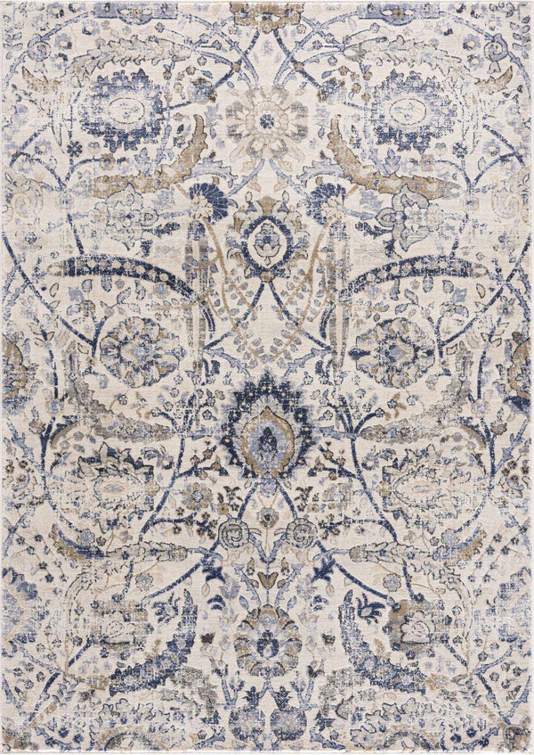 Hauteloom Erbacon ERB Navy Machine Made Polypropylene Rug