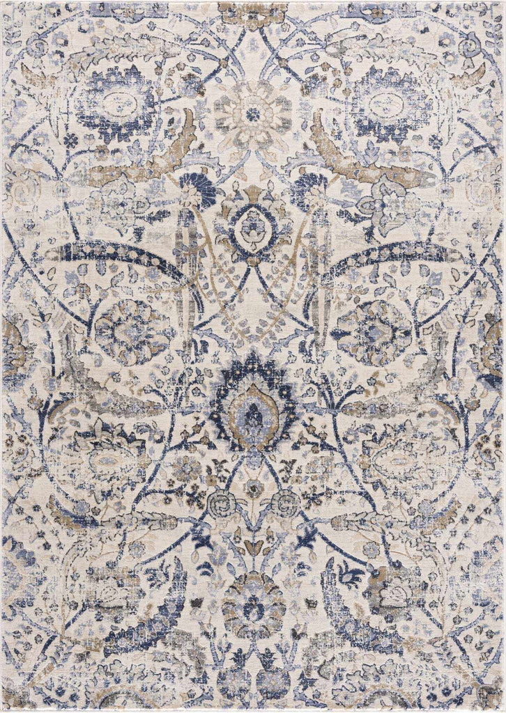 Hauteloom Erbacon ERB Navy Machine Made Polypropylene Rug