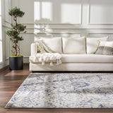 Hauteloom Erbacon ERB Navy Machine Made Polypropylene Rug