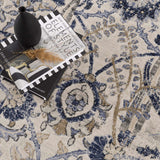 Hauteloom Erbacon ERB Navy Machine Made Polypropylene Rug