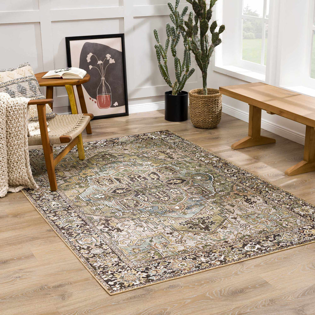 Hauteloom Matangad MTN Charcoal Machine Made Polyester Rug