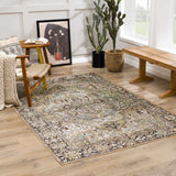 Hauteloom Matangad MTN Charcoal Machine Made Polyester Rug