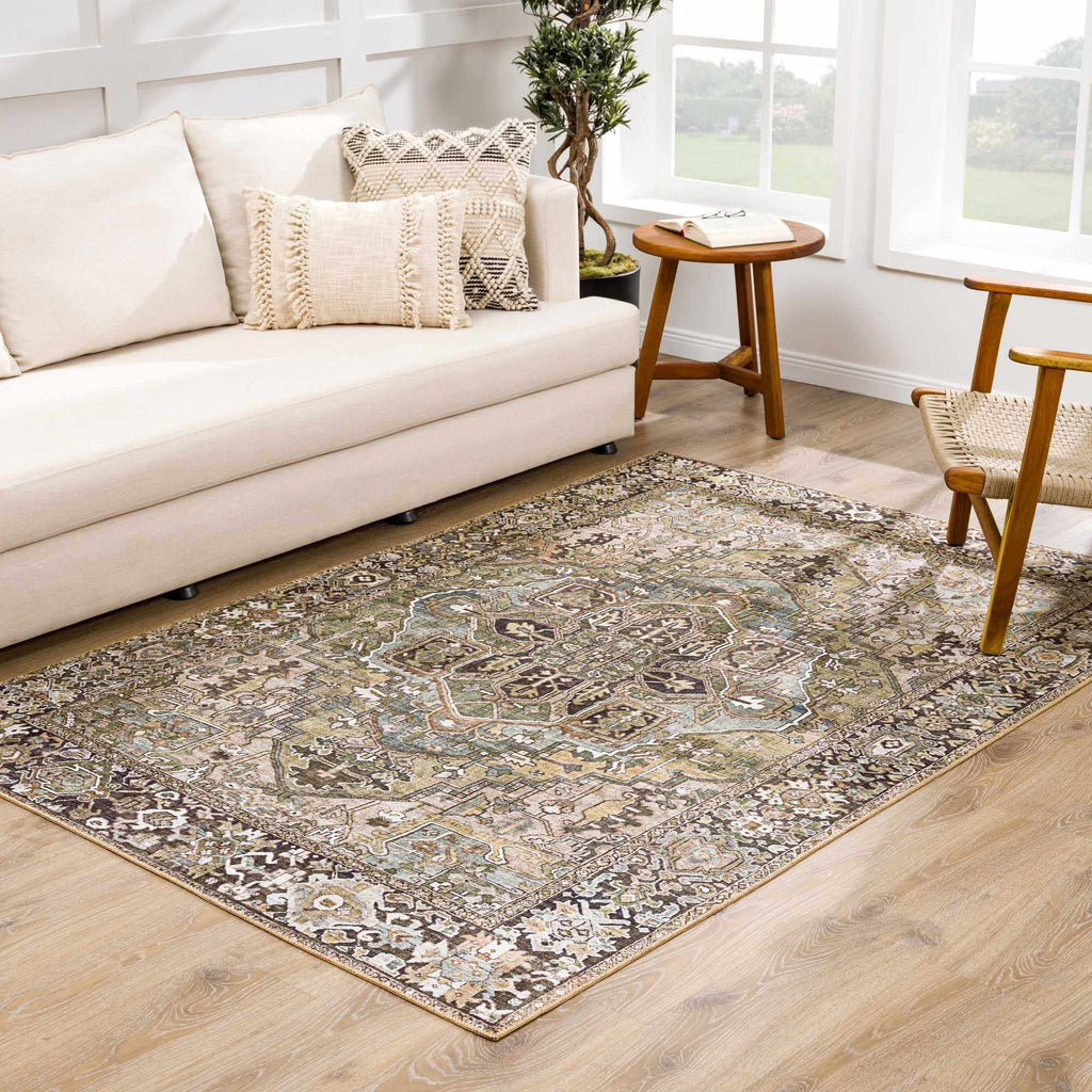 Hauteloom Matangad MTN Charcoal Machine Made Polyester Rug
