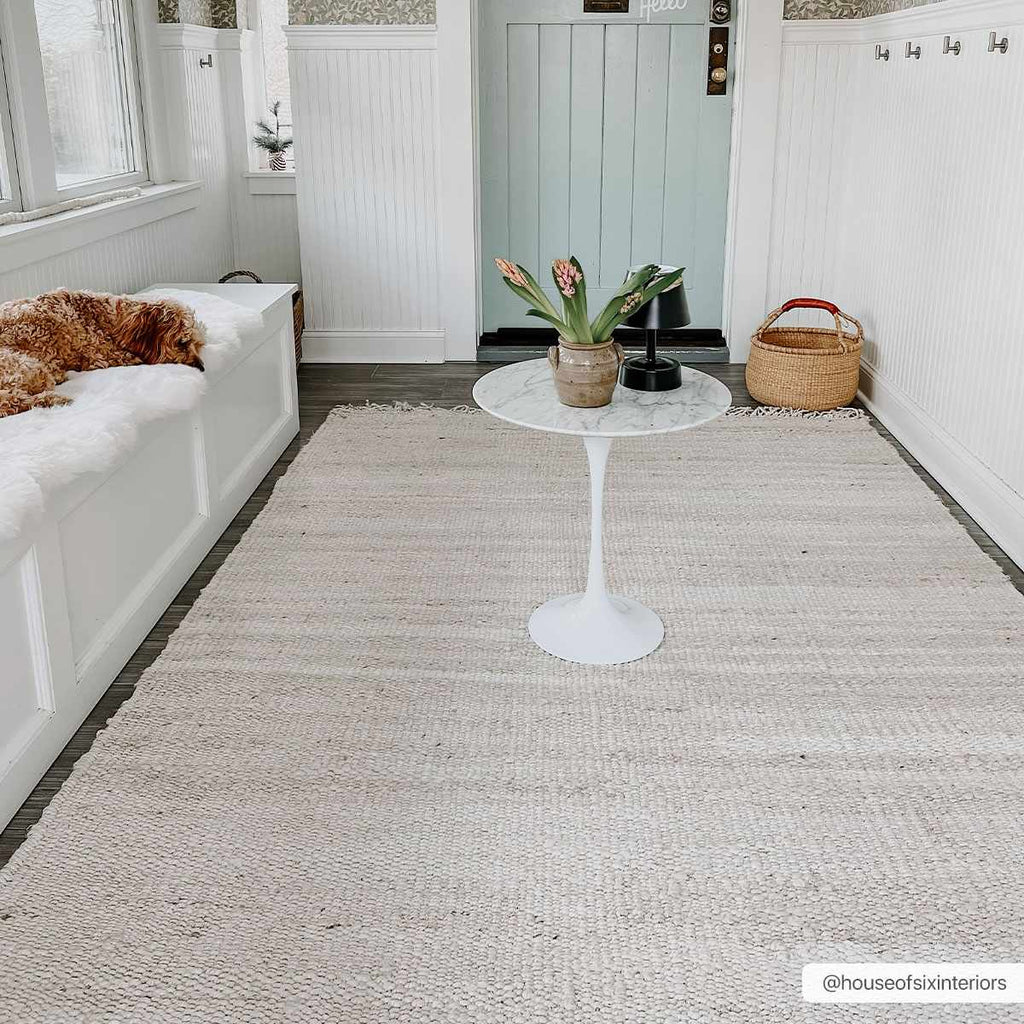 Hauteloom Iantha IAN Ivory Woven/Flatwoven Jute Rug