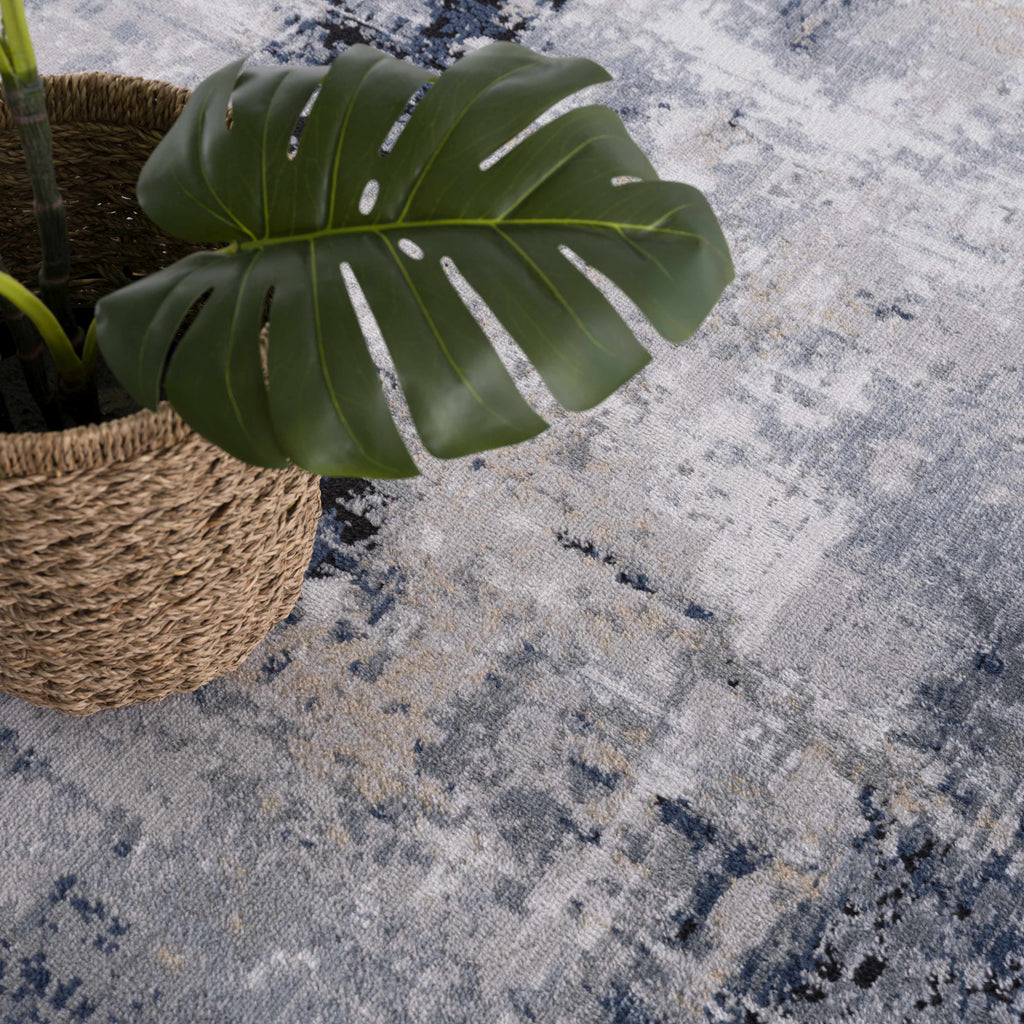Hauteloom Campsall CMPS Light Gray Machine Made Polypropylene Rug