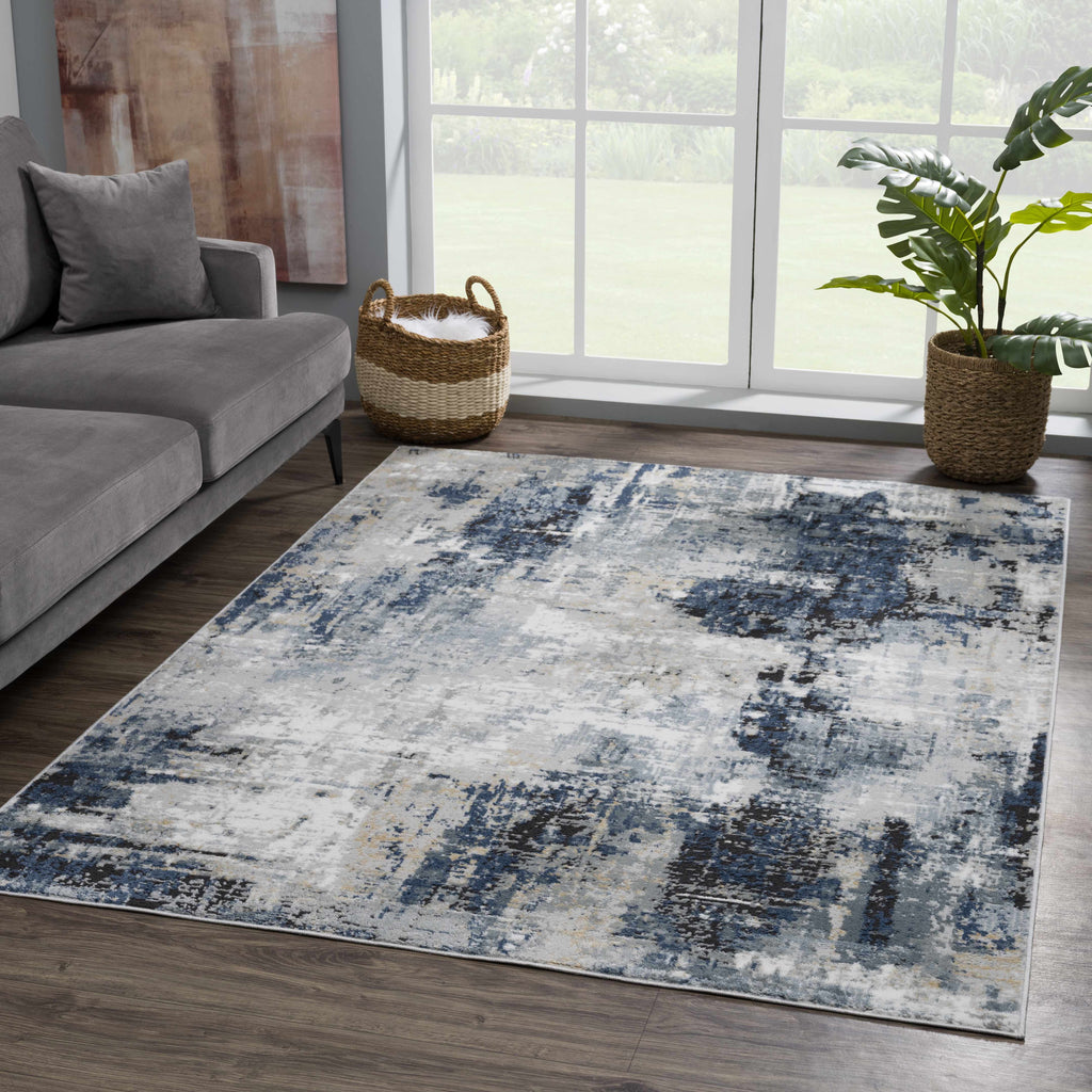 Hauteloom Campsall CMPS Light Gray Machine Made Polypropylene Rug