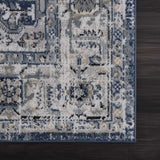 Hauteloom Telina TELI Blue Machine Made Polypropylene Rug