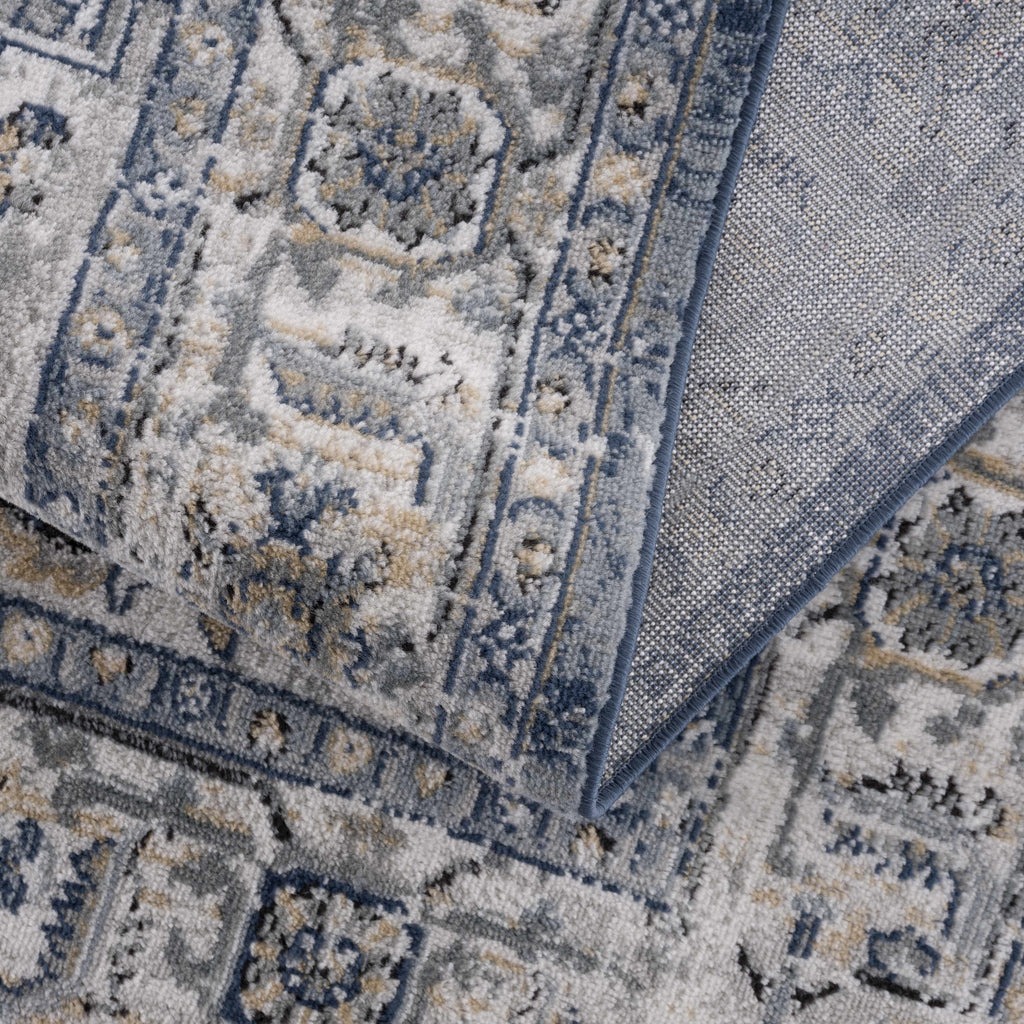 Hauteloom Telina TELI Blue Machine Made Polypropylene Rug