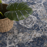 Hauteloom Telina TELI Blue Machine Made Polypropylene Rug
