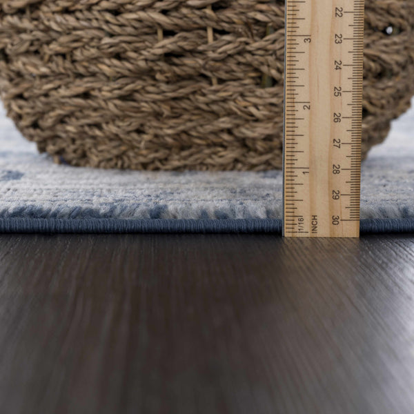 Hauteloom Telina TELI Blue Machine Made Polypropylene Rug