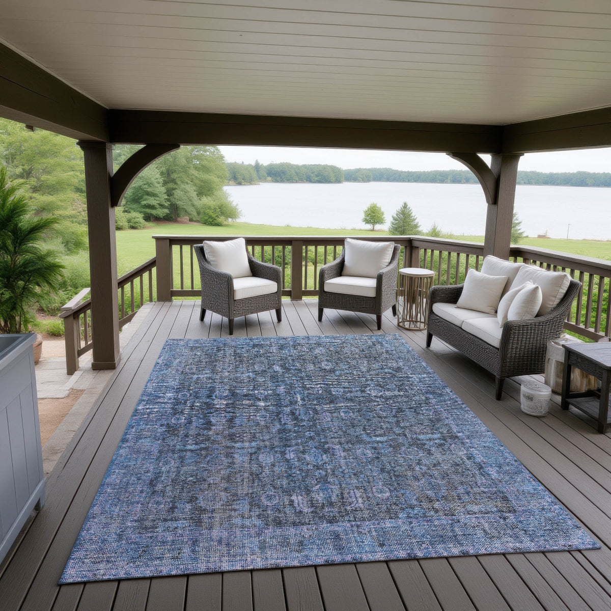 dalyn karaj kj3 blue rug