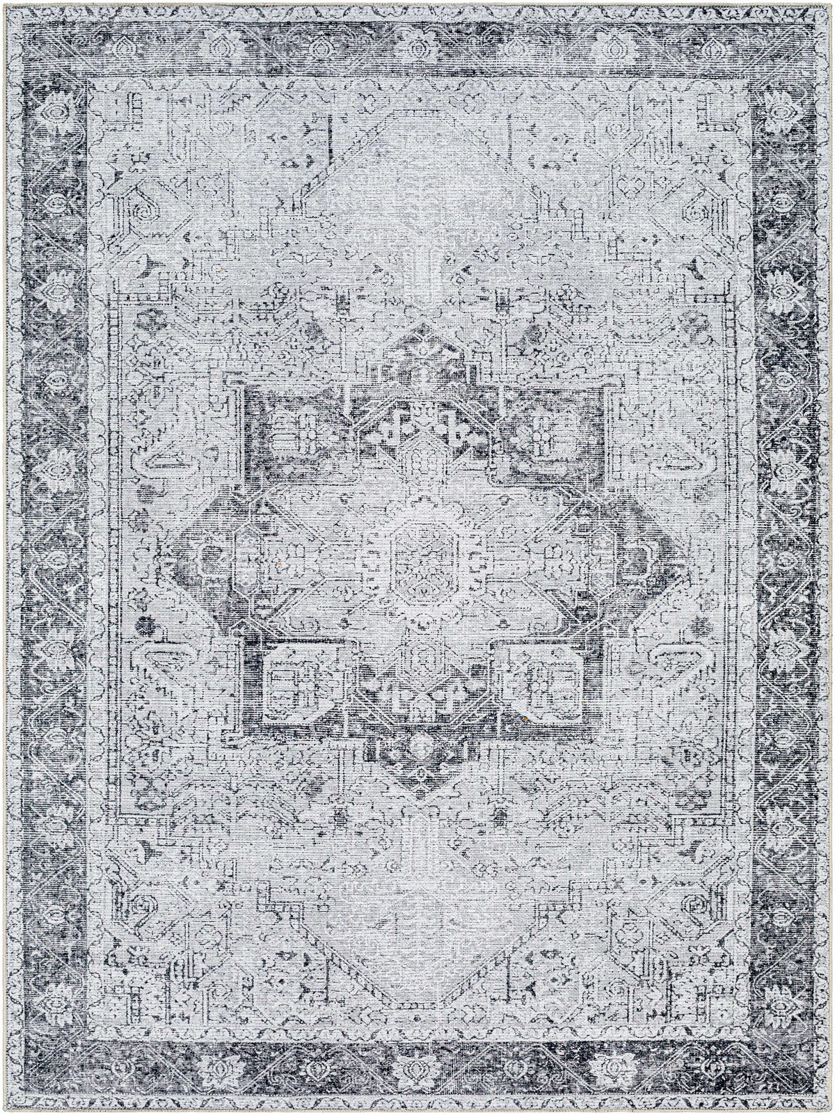 Hauteloom Kyan KYAN Gray Machine Made Cotton Rug