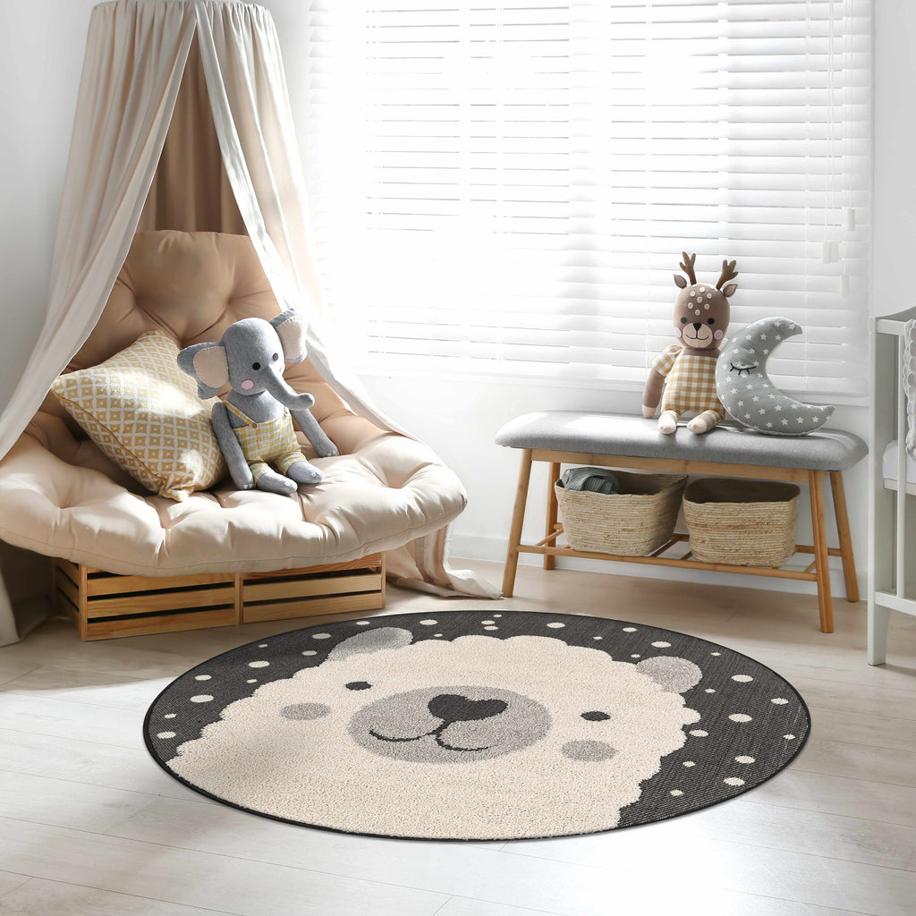 Hauteloom Vita SKACVITA8A1 Black Machine Made Polypropylene Rug