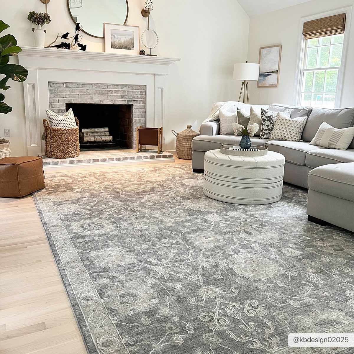 Hauteloom Kanimbla KANI Gray Machine Made Polyester Rug