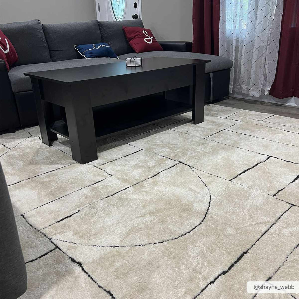Hauteloom Keats SFEBKEATSA1 Beige Machine Made Polyester Rug