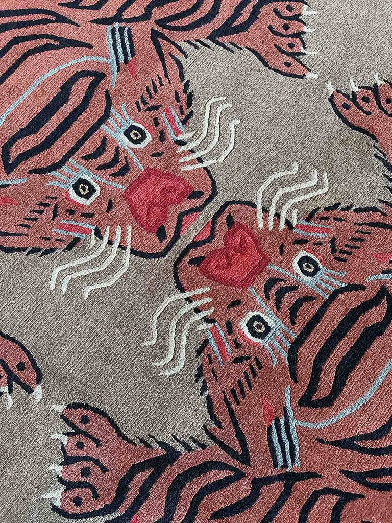 tibet rug company 60 ct kissing tigers camel rug