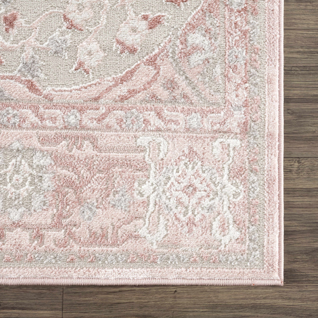Hauteloom Zora HLEBZORA8A1 Pink Machine Made Polypropylene Rug
