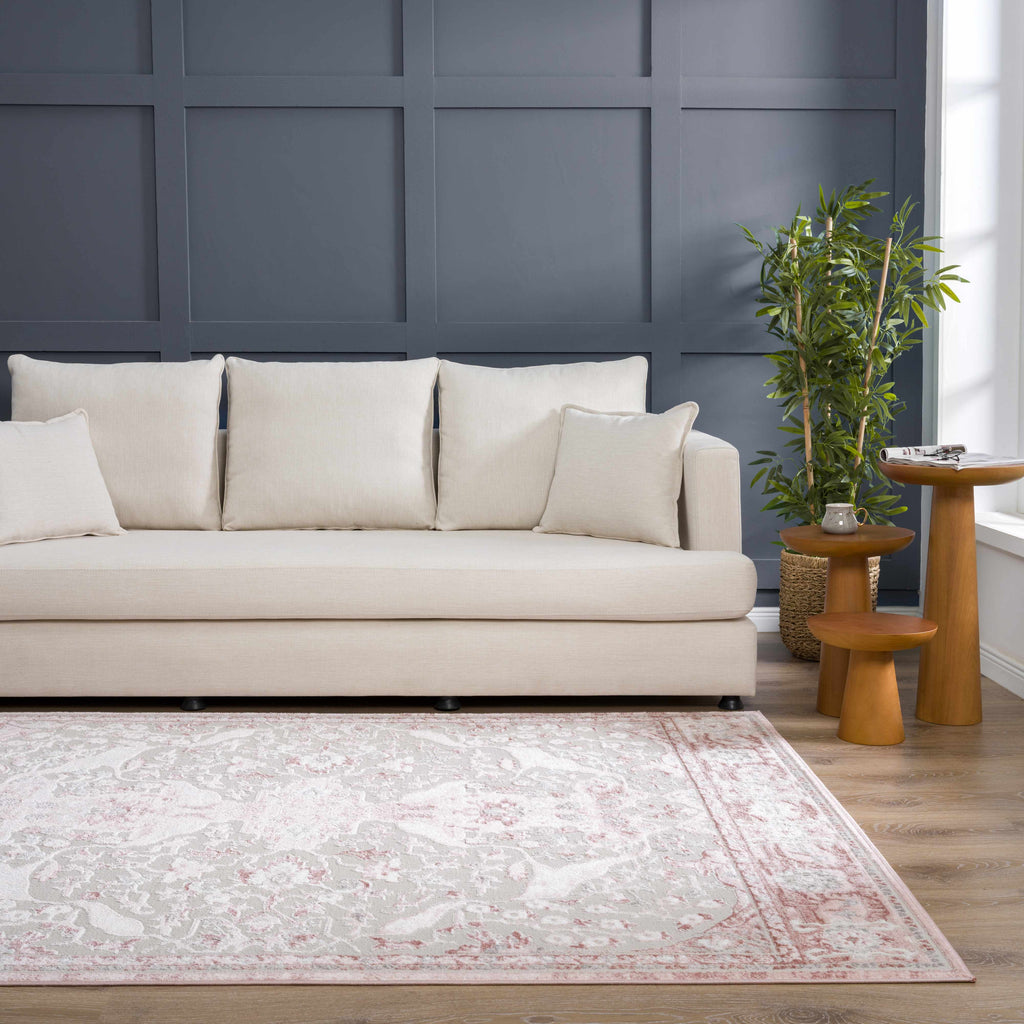 Hauteloom Zora HLEBZORA8A1 Pink Machine Made Polypropylene Rug