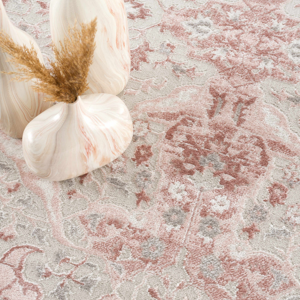 Hauteloom Zora HLEBZORA8A1 Pink Machine Made Polypropylene Rug