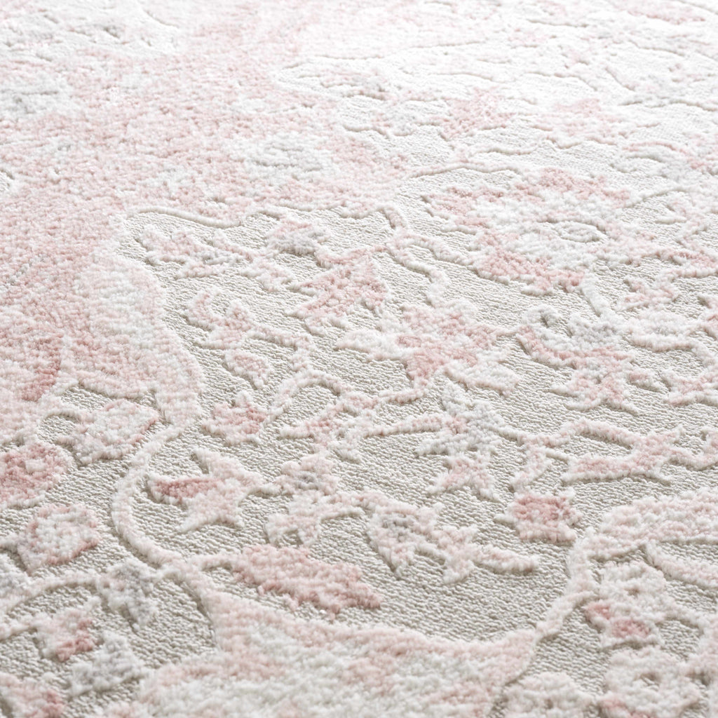 Hauteloom Zora HLEBZORA8A1 Pink Machine Made Polypropylene Rug