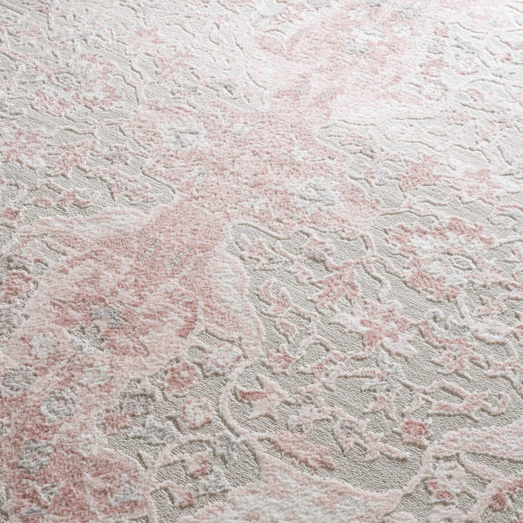 Hauteloom Zora HLEBZORA8A1 Pink Machine Made Polypropylene Rug
