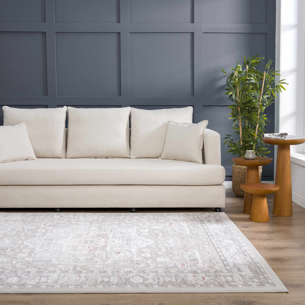 Hauteloom Damla HLEBDAMLAA1 Gray Machine Made Polypropylene Rug