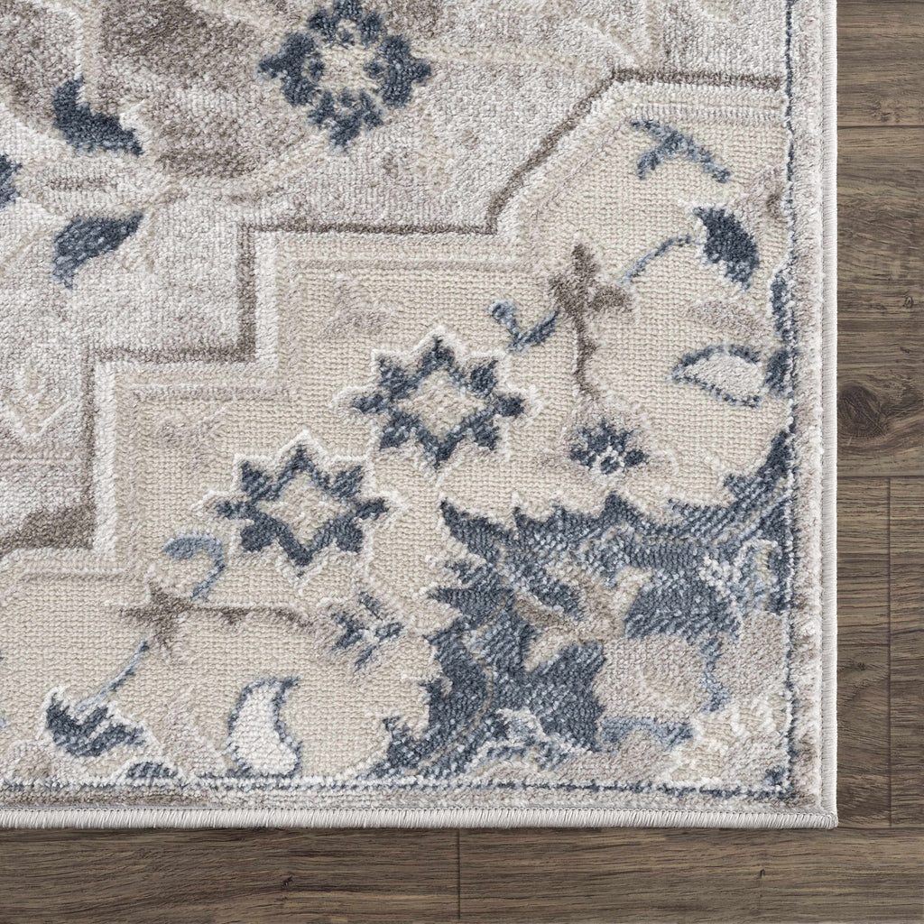 Hauteloom Limited Edition HLEBCALUAA1 Blue Machine Made Polypropylene Rug