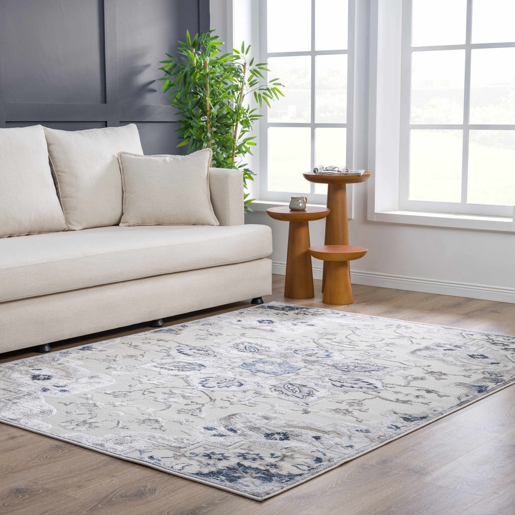 Hauteloom Limited Edition HLEBCALUAA1 Blue Machine Made Polypropylene Rug
