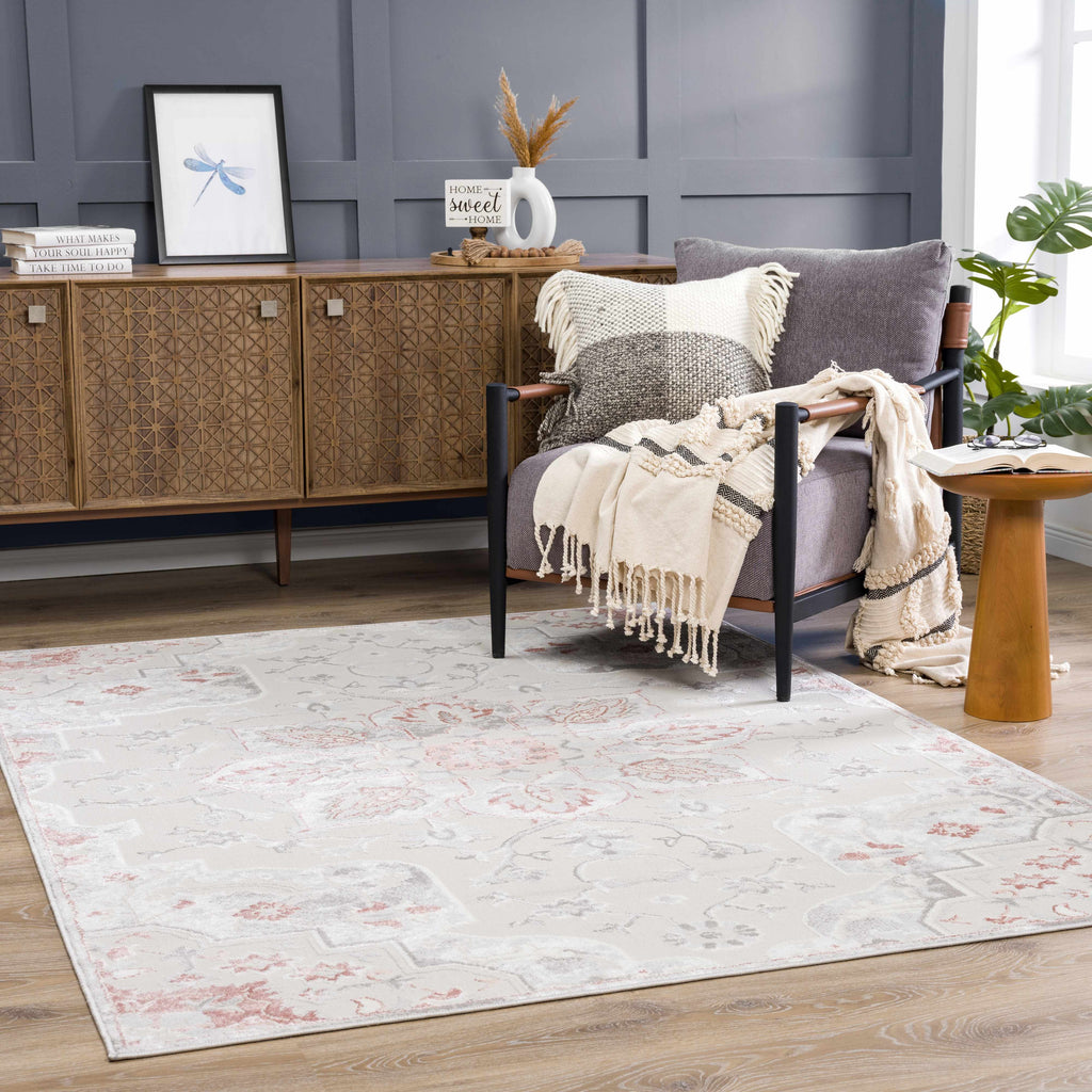 Hauteloom Limited Edition HLEBCALUAA2 Pink Machine Made Polypropylene Rug