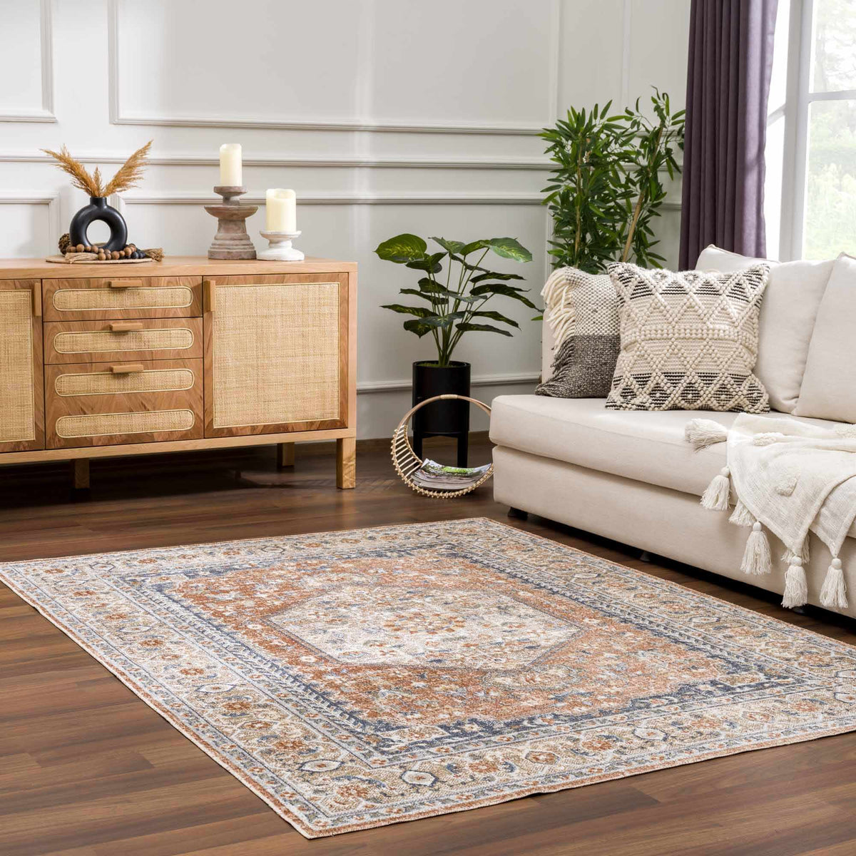 Hauteloom Gael SLLIGAEL890 Dark Orange Machine Made Polyester Rug