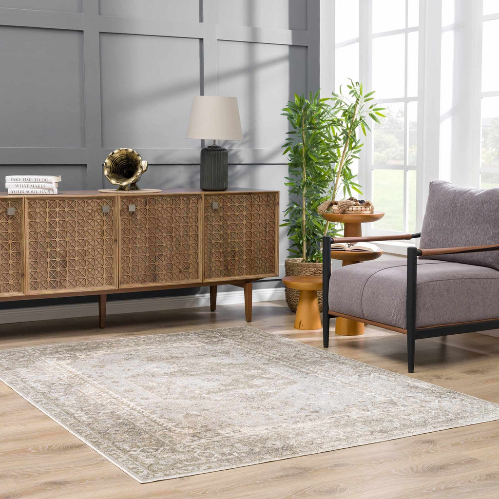 Hauteloom Gael SLLIGAEL823 Olive Machine Made Polyester Rug