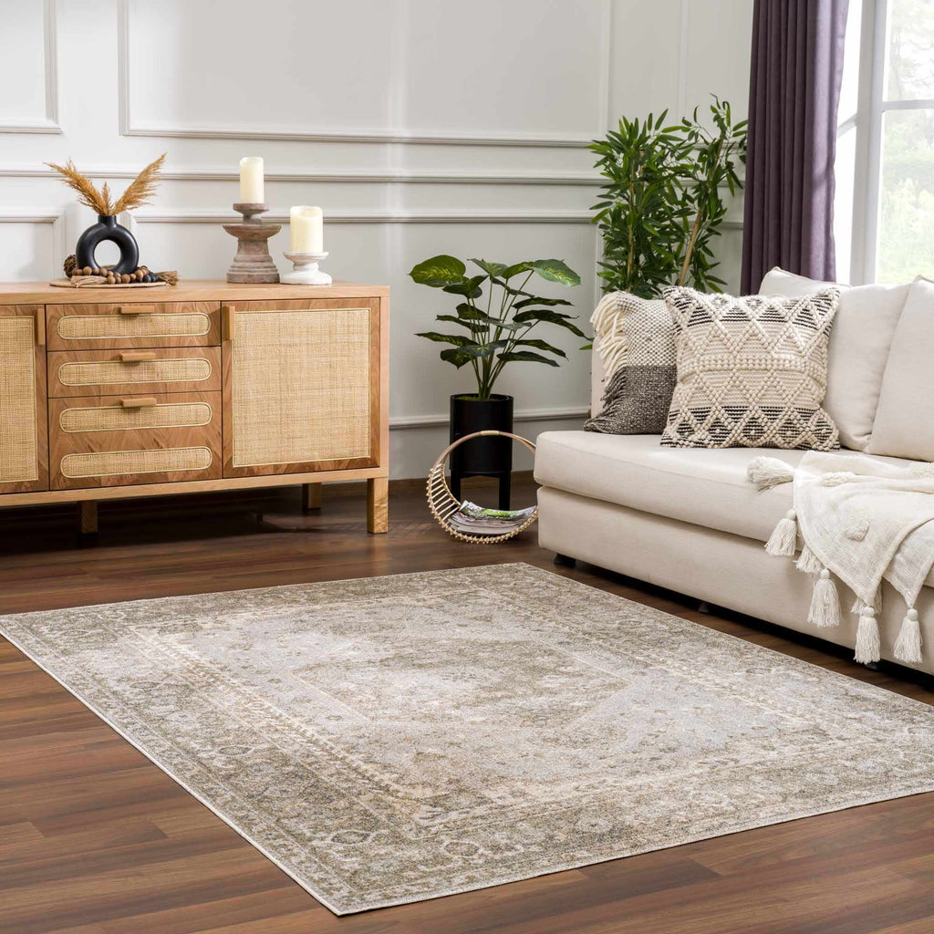 Hauteloom Gael SLLIGAEL823 Olive Machine Made Polyester Rug