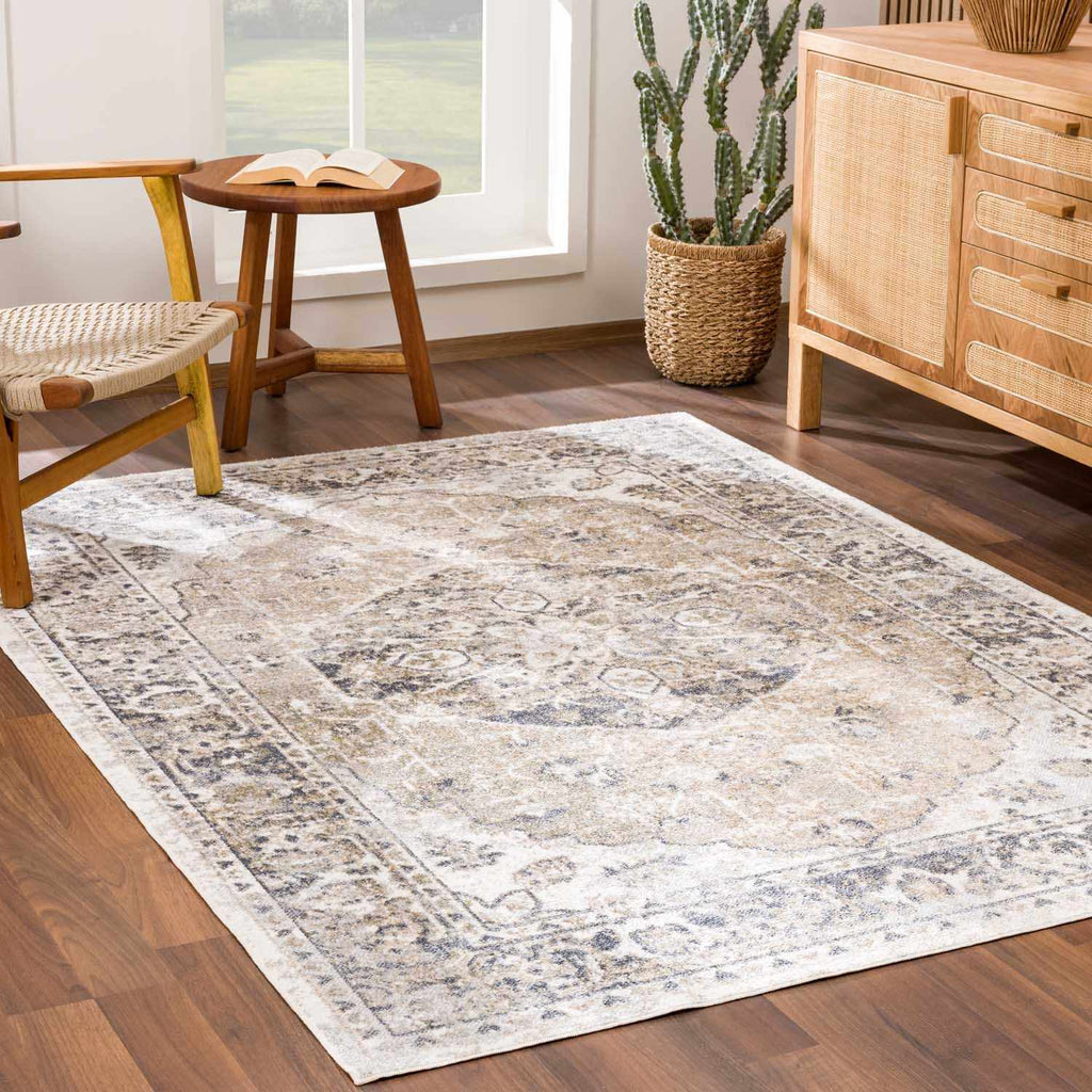 Hauteloom Rudo SLLIRUDOAA1 Light Brown Machine Made Polyester Rug