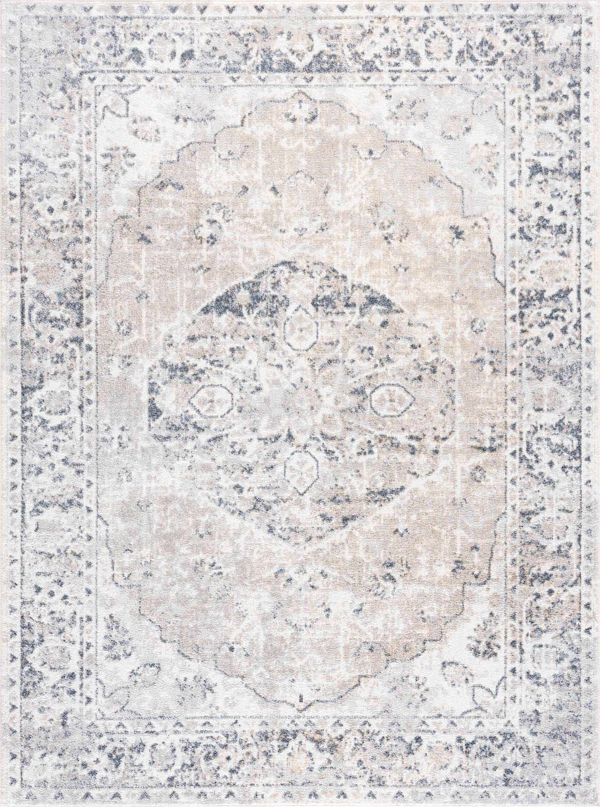 Hauteloom Rudo SLLIRUDOAA2 Light Gray Machine Made Polyester Rug