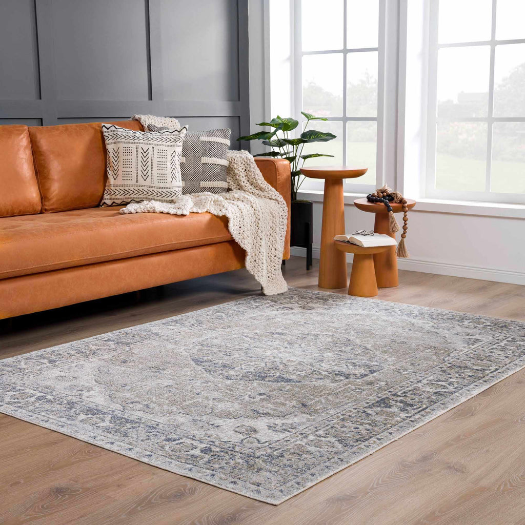 Hauteloom Rudo SLLIRUDOAA3 Gray Machine Made Polyester Rug