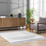 Hauteloom Thad SLLITHAD8A1 Gray Machine Made Polyester Rug