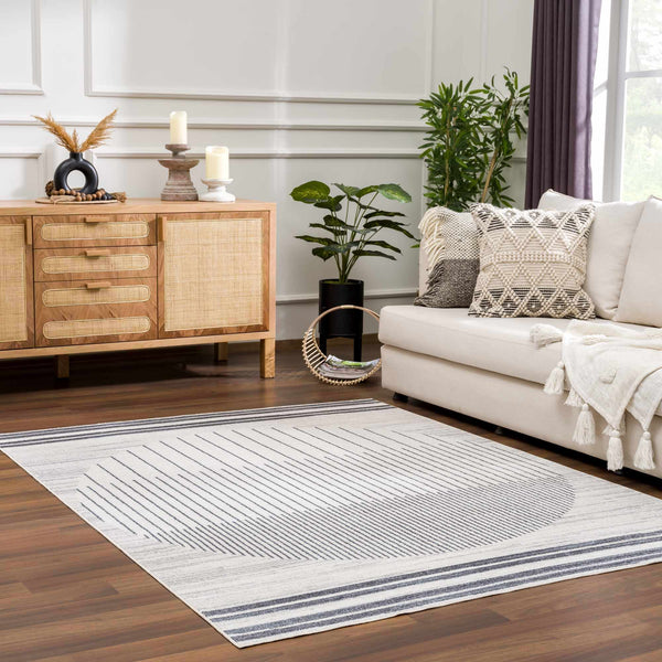 Hauteloom Thad SLLITHAD8A1 Gray Machine Made Polyester Rug