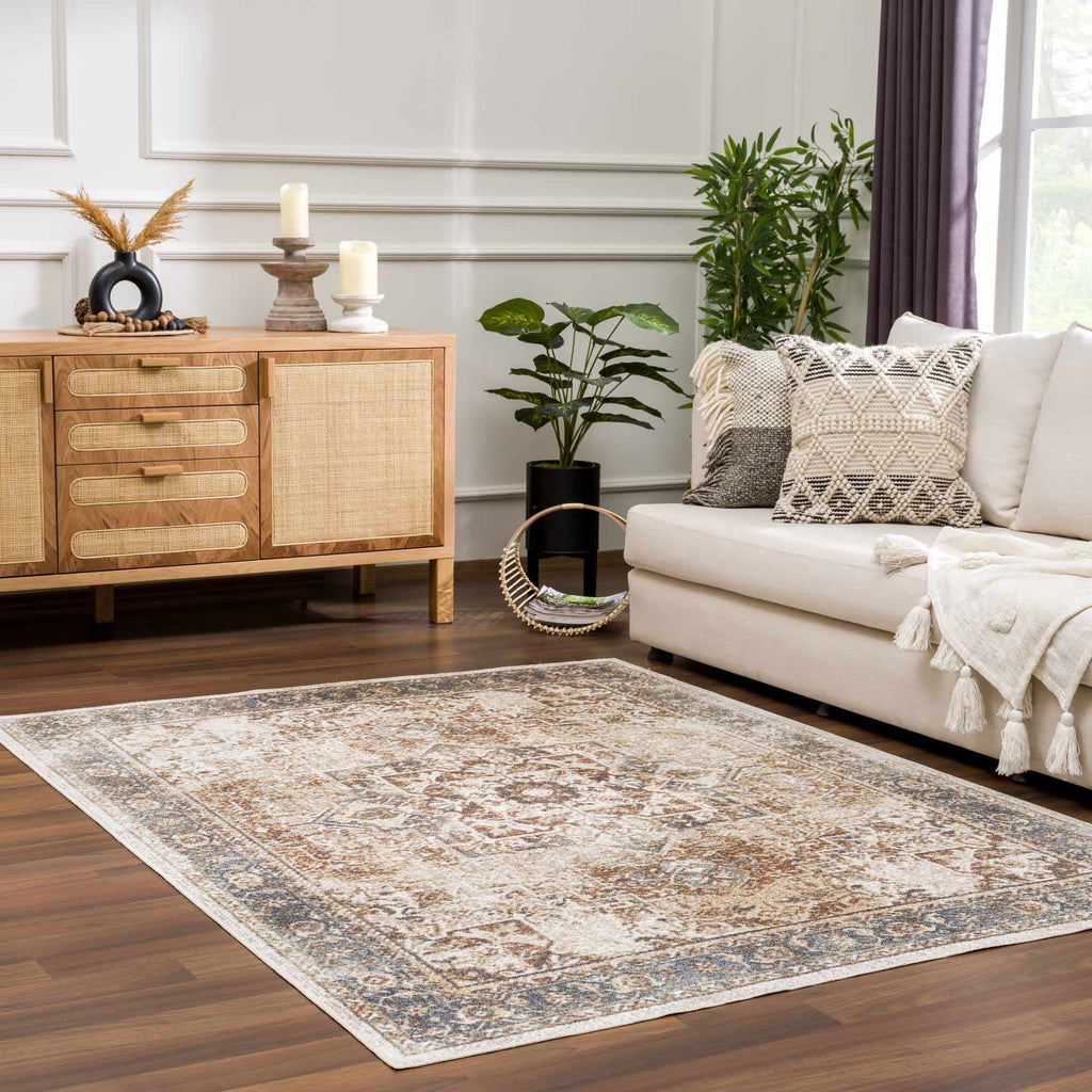 Hauteloom Fang SLLIFANG825 Navy Machine Made Polyester Rug
