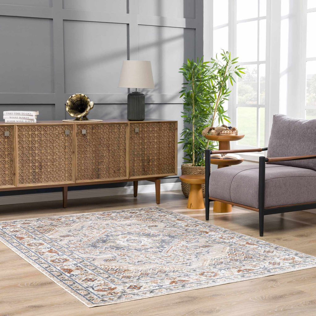 Hauteloom Erez SLLIEREZ890 Navy Machine Made Polyester Rug